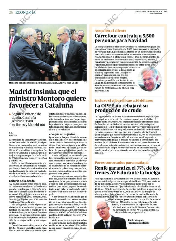 ABC MADRID 25-12-2014 página 26