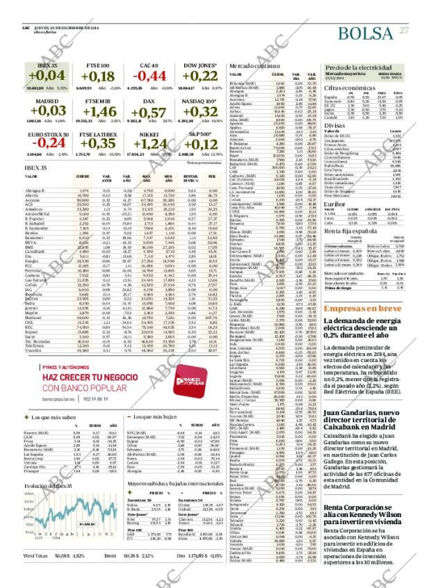 ABC MADRID 25-12-2014 página 27