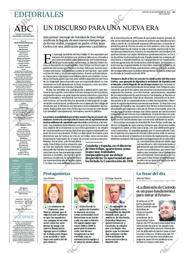 ABC MADRID 25-12-2014 página 4
