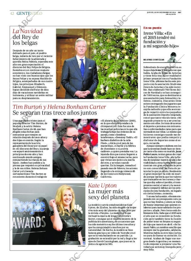 ABC MADRID 25-12-2014 página 42