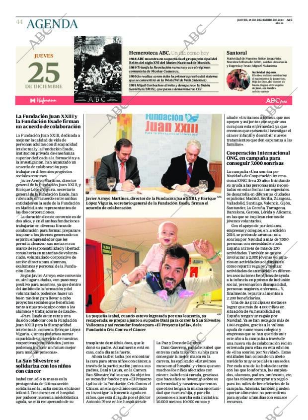 ABC MADRID 25-12-2014 página 44