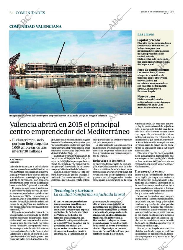 ABC MADRID 25-12-2014 página 54