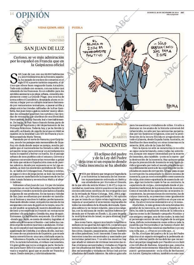 ABC MADRID 28-12-2014 página 14
