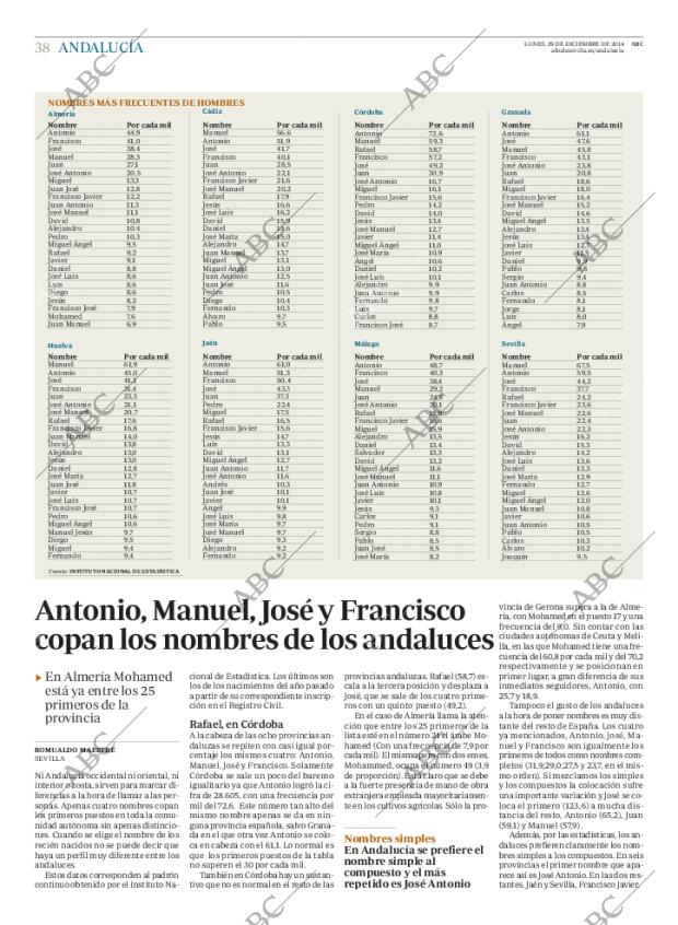ABC SEVILLA 29-12-2014 página 38