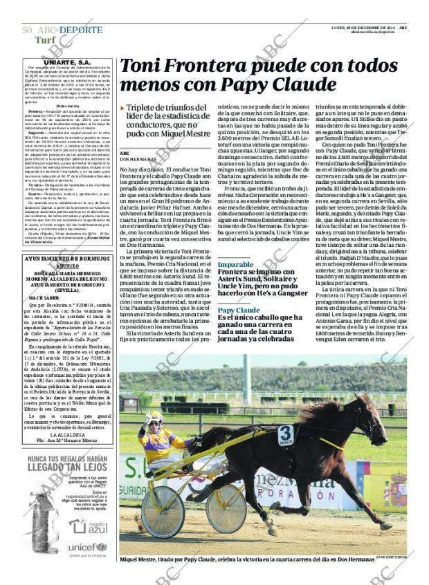 ABC SEVILLA 29-12-2014 página 50