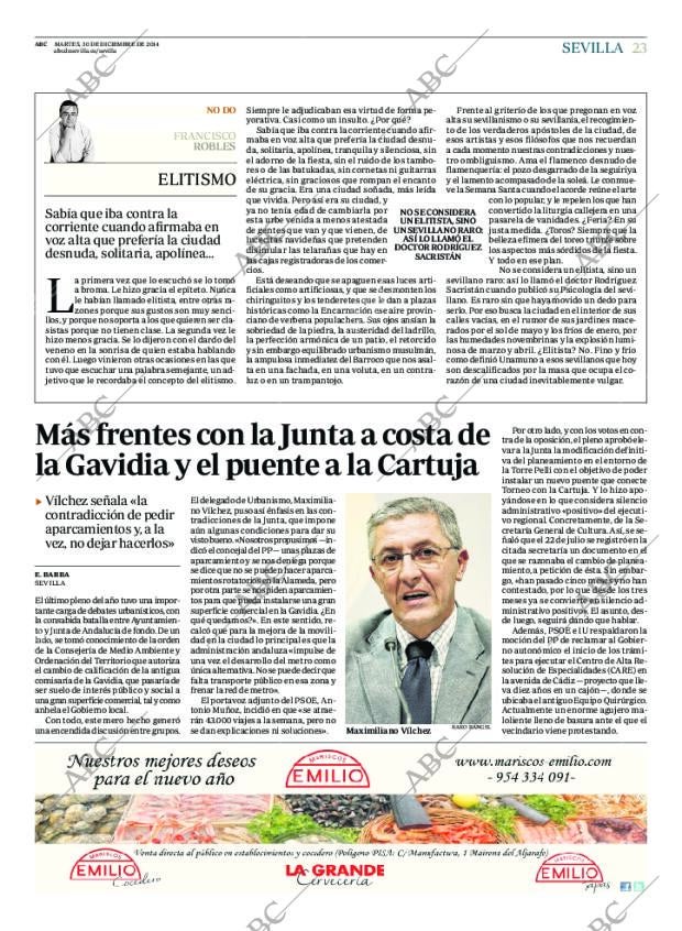 ABC SEVILLA 30-12-2014 página 23