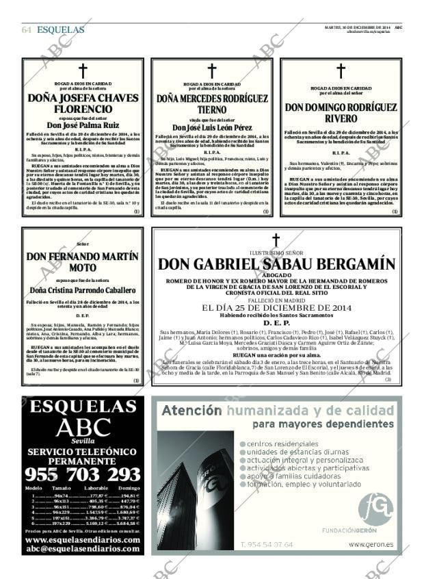 ABC SEVILLA 30-12-2014 página 64