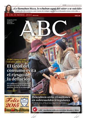 ABC MADRID 31-12-2014 página 1