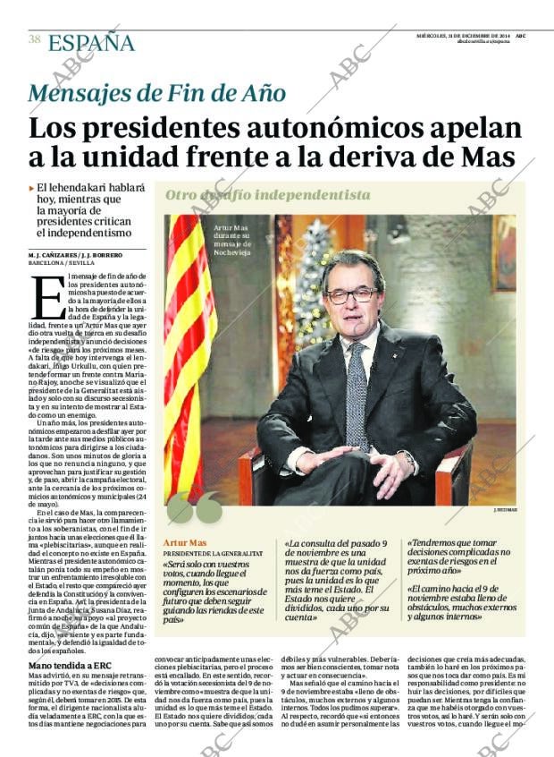 ABC SEVILLA 31-12-2014 página 38