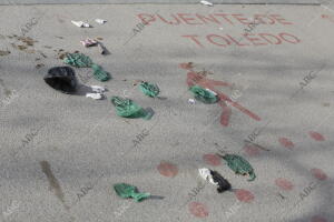 Huelga recogida de basura en Madrid Río