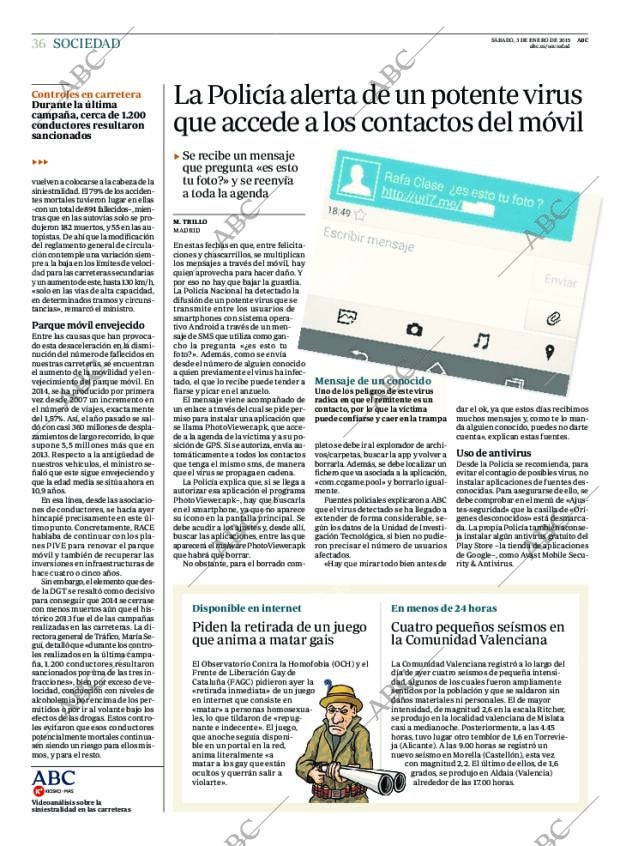ABC MADRID 03-01-2015 página 36