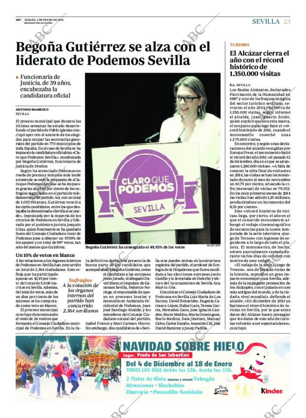 ABC SEVILLA 03-01-2015 página 23