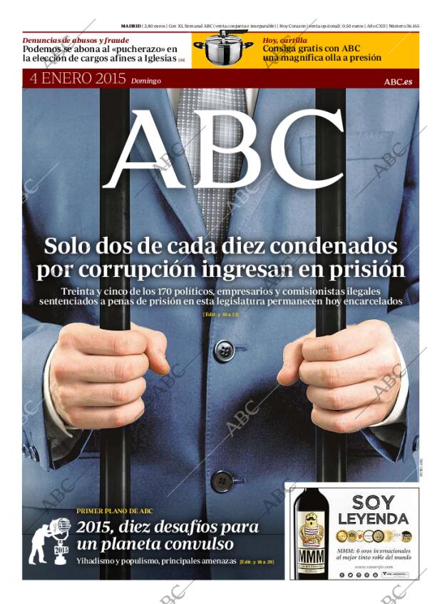 ABC MADRID 04-01-2015 página 1
