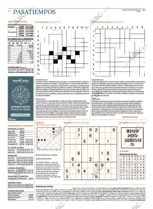 ABC MADRID 05-01-2015 página 68