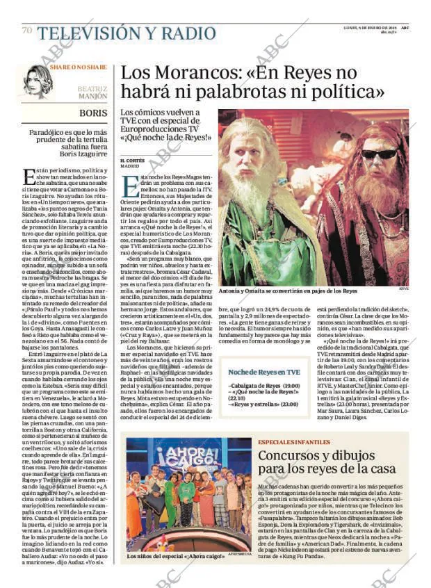 ABC MADRID 05-01-2015 página 70
