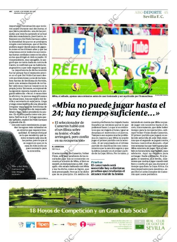 ABC SEVILLA 05-01-2015 página 45