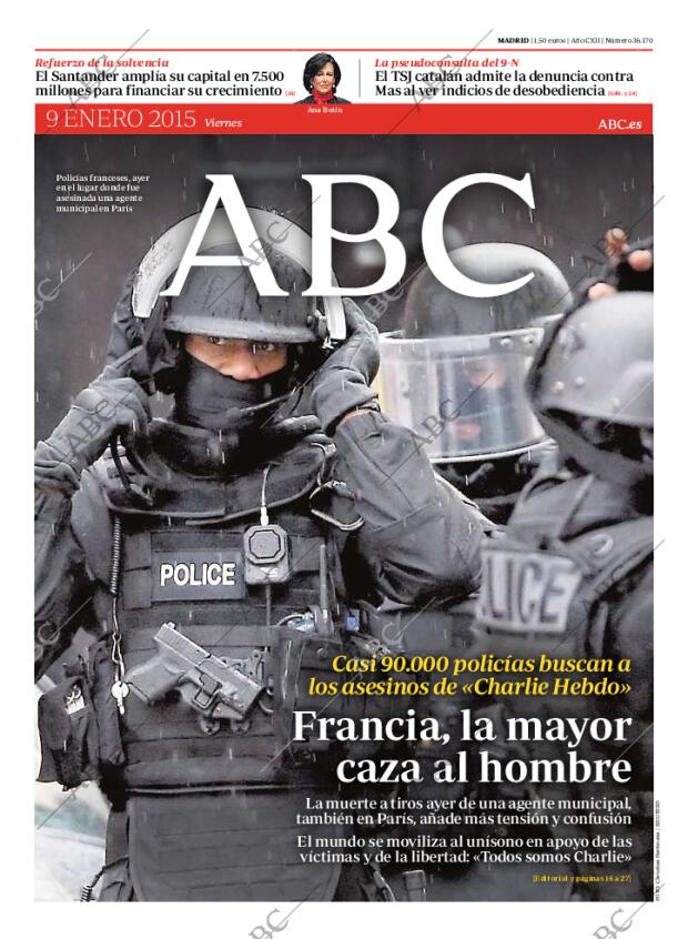 ABC MADRID 09-01-2015 página 1
