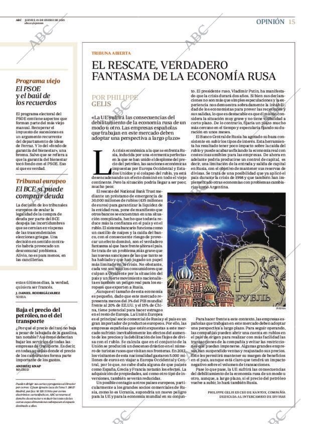 ABC MADRID 15-01-2015 página 15
