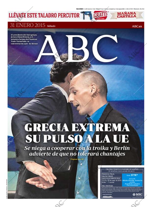 ABC MADRID 31-01-2015 página 1