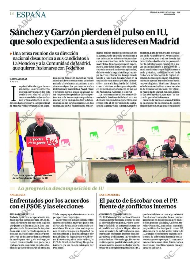 ABC MADRID 31-01-2015 página 18