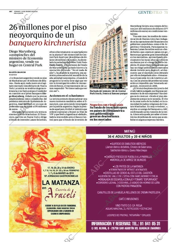 ABC MADRID 31-01-2015 página 71