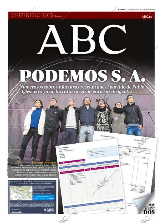 ABC MADRID 02-02-2015 página 1