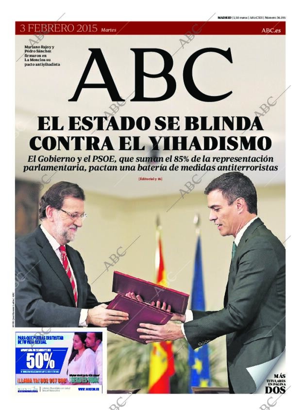 ABC MADRID 03-02-2015 página 1