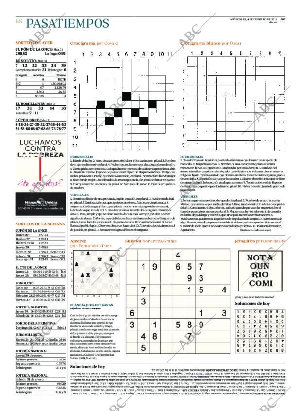 ABC MADRID 04-02-2015 página 68