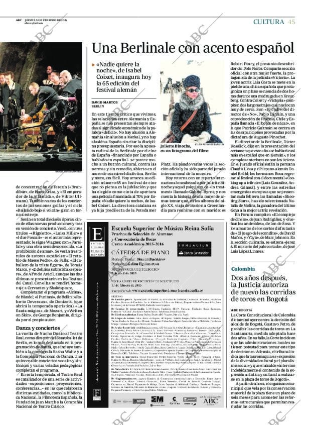 ABC MADRID 05-02-2015 página 45