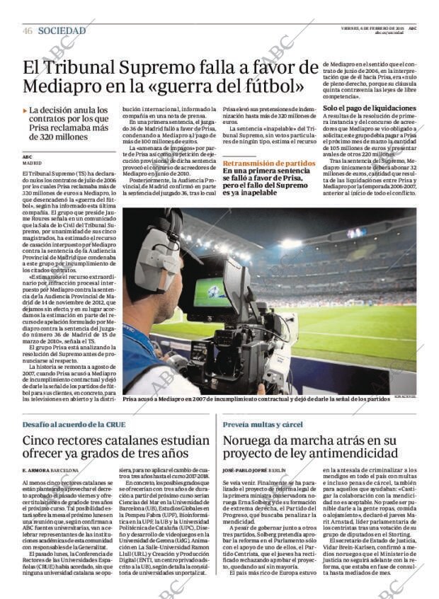 ABC MADRID 06-02-2015 página 46