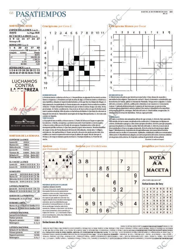ABC MADRID 10-02-2015 página 68