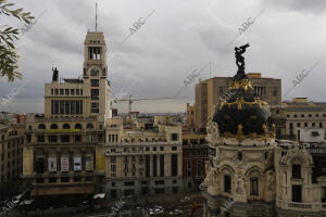 La calle de Alcalá, el Círculo de Bellas Artes y el Edificio Metrópolis