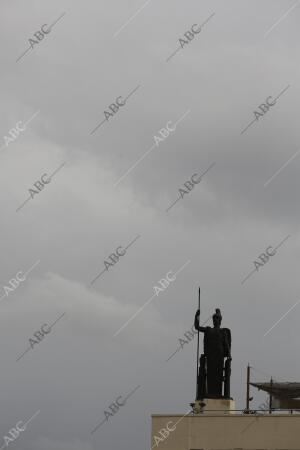 El Círculo de Bellas Artes Detalles, detalles de la escultura de bronce de la...