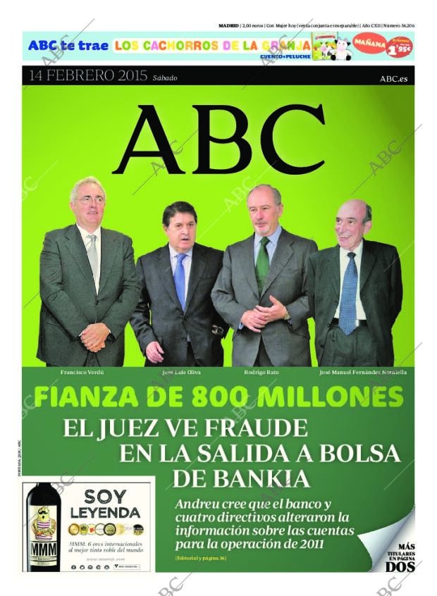ABC MADRID 14-02-2015 página 1