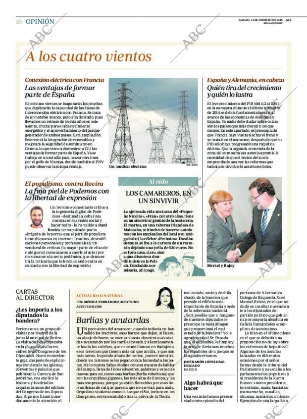 ABC MADRID 14-02-2015 página 16
