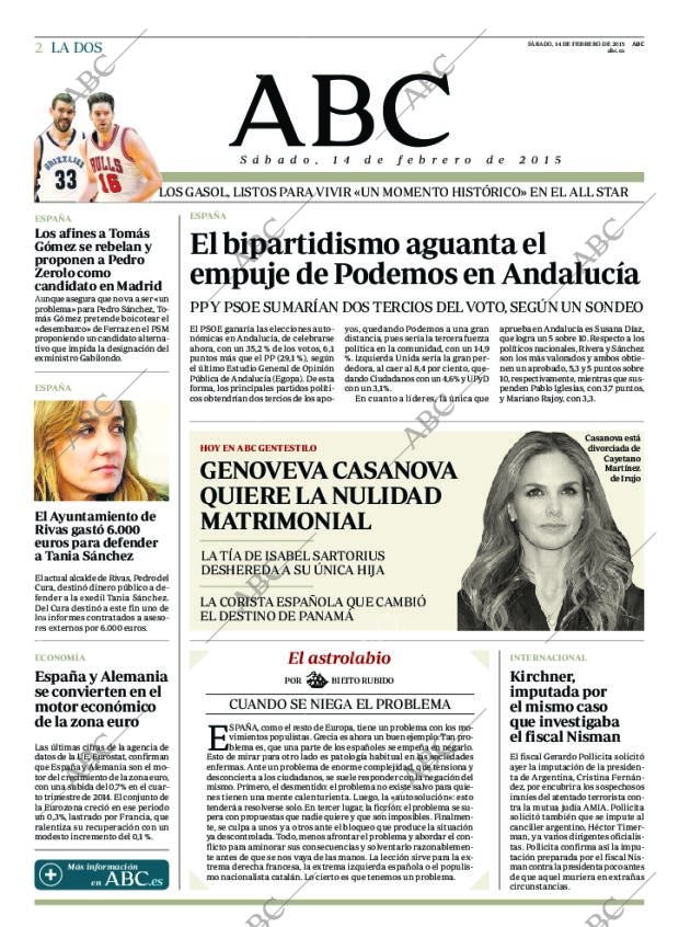 ABC MADRID 14-02-2015 página 2