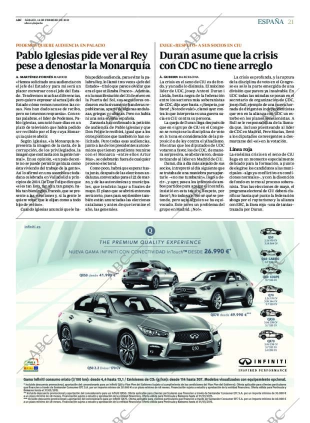 ABC MADRID 14-02-2015 página 21