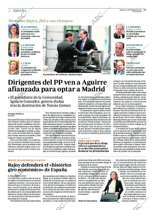 ABC MADRID 14-02-2015 página 22