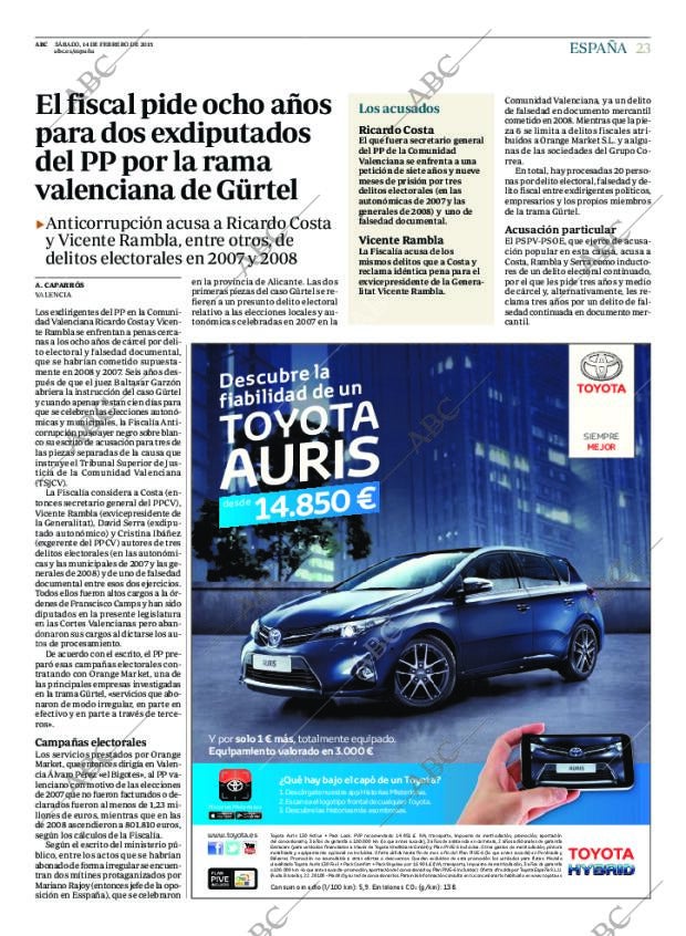 ABC MADRID 14-02-2015 página 23