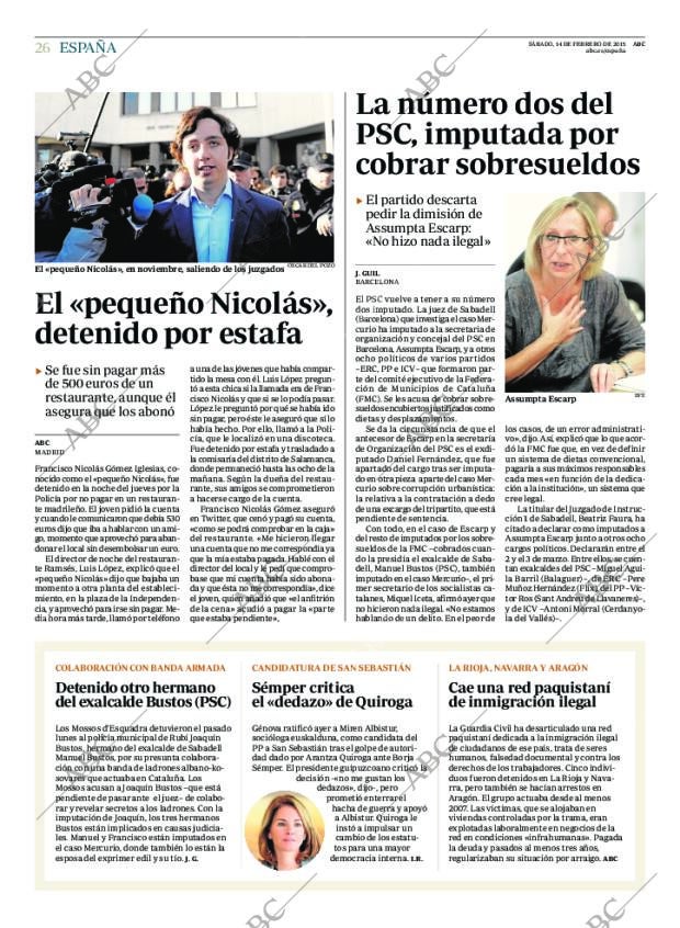 ABC MADRID 14-02-2015 página 26