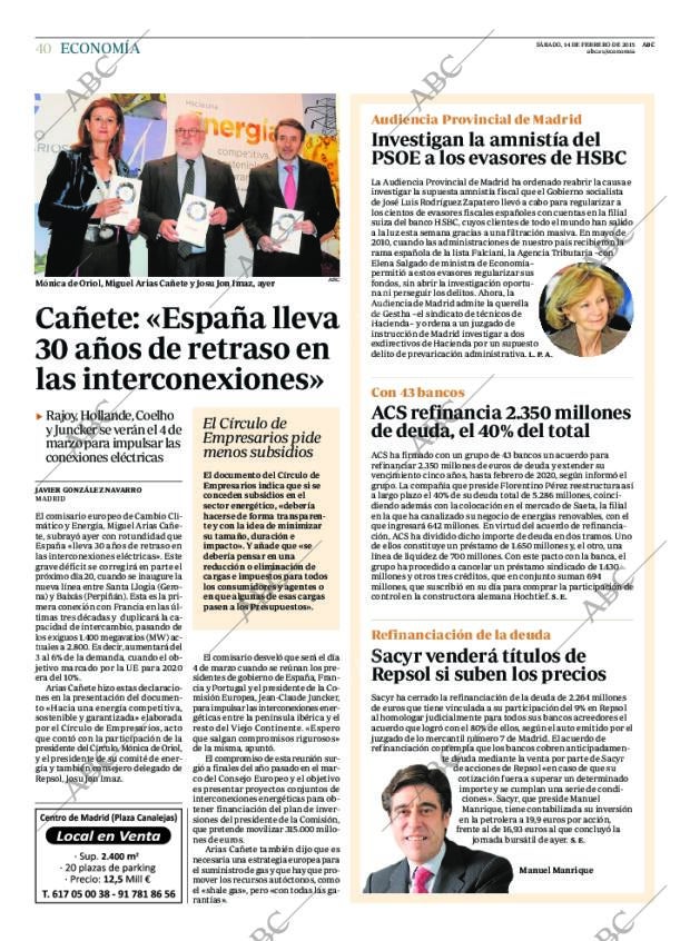 ABC MADRID 14-02-2015 página 40