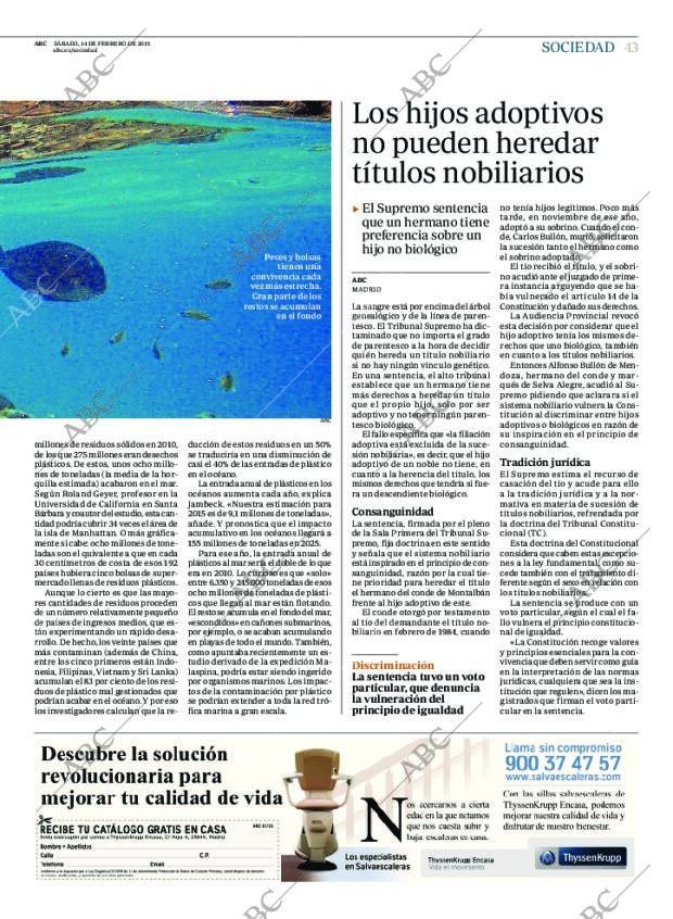 ABC MADRID 14-02-2015 página 43