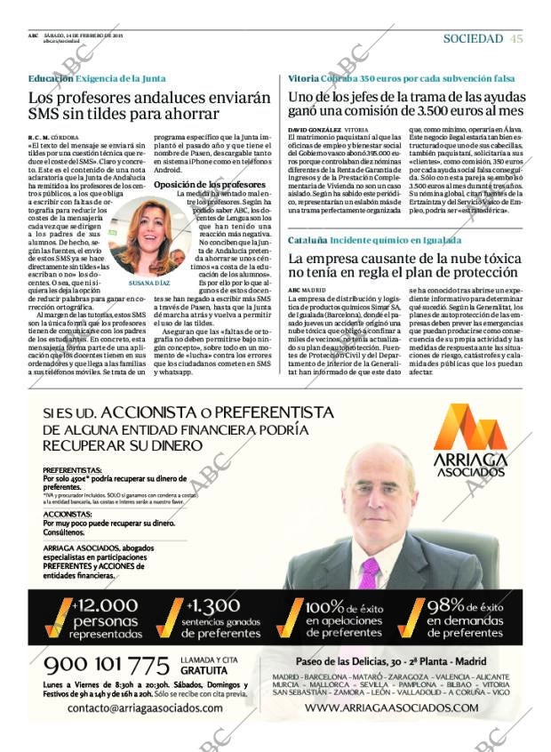 ABC MADRID 14-02-2015 página 45