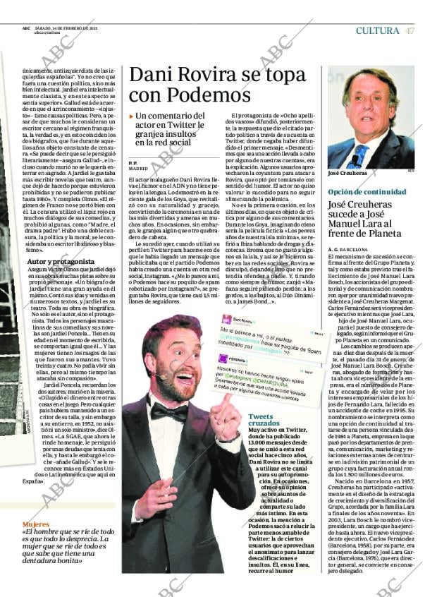 ABC MADRID 14-02-2015 página 47