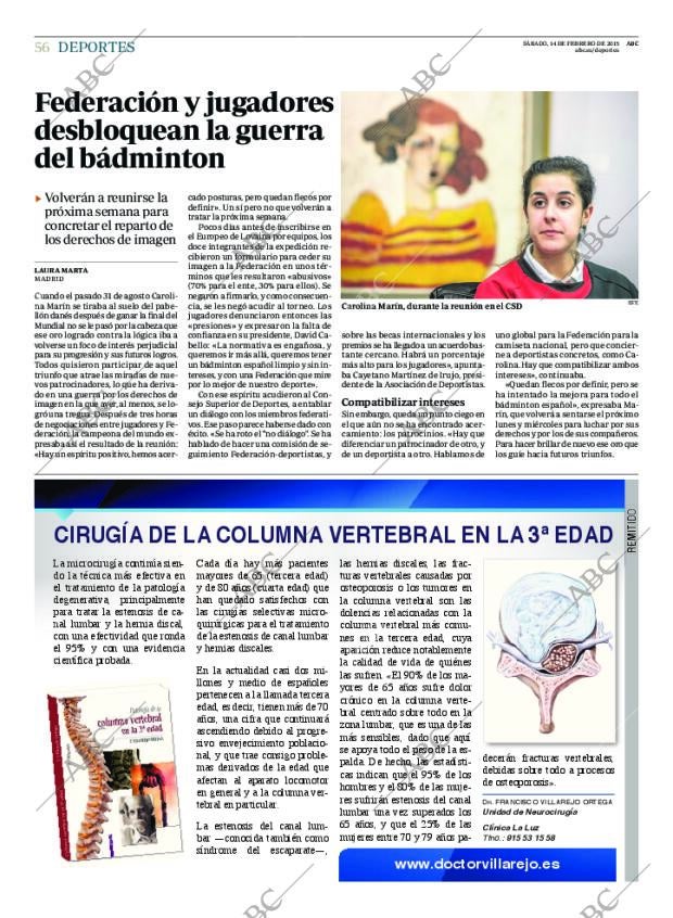 ABC MADRID 14-02-2015 página 56