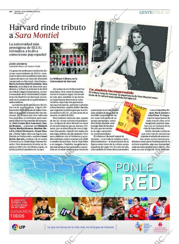 ABC MADRID 14-02-2015 página 67