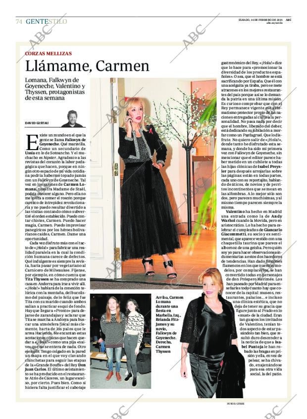 ABC MADRID 14-02-2015 página 74