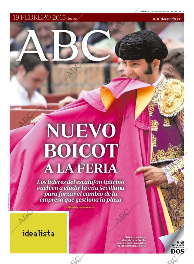 ABC SEVILLA 19-02-2015 página 1