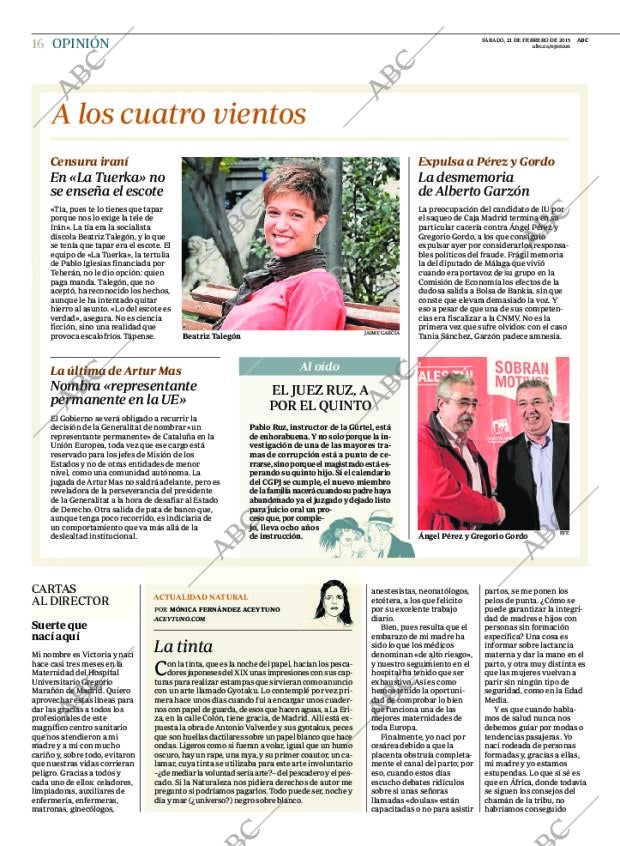 ABC MADRID 21-02-2015 página 16