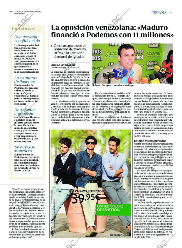 ABC MADRID 21-02-2015 página 21
